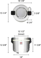 Thunder Group SEJ20000 Stainless Steel 30-Cup Rice Warmer