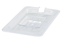 Quarter Size Polycarbonate Food Pan Cover - Slotted