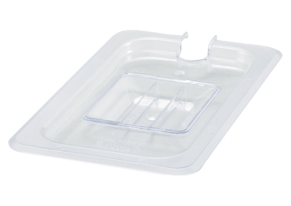Quarter Size Polycarbonate Food Pan Cover - Slotted