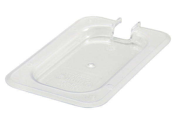Ninth Size Polycarbonate Food Pan Cover - Slotted