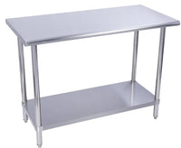 Stainless Steel Work Table with Undershelf *(24" Width x 72" Length x 36" Height)