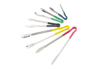 12" Heat Resistant Heavy-Duty Utility Tongs with Polypropylene Handle / Blue *(6 Qty of Package)