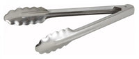 9" Stainless Steel Utility Tongs . Heavyweight *(12 Qty of Package)