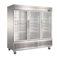 D83R-GS3 Bottom Mount Glass 3-Door Commercial Reach-in Refrigerator