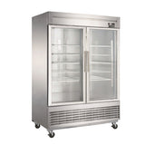 D55F-GS2 Bottom Mount Glass 2-Door Commercial Reach-in Freezer