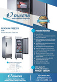 D28F Single Door Commercial Freezer in Stainless Steel