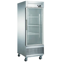 D28R-GS1 Bottom Mount Glass Single Door Commercial Reach-in Refrigerator