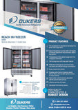 D55F 2-Door Commercial Freezer in Stainless Steel