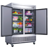 D55R 2-Door Commercial Refrigerator in Stainless Steel