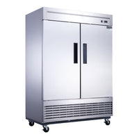 D55F 2-Door Commercial Freezer in Stainless Steel