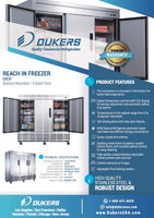 D83F 3-Door Commercial Freezer in Stainless Steel
