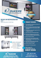D83R 3-Door Commercial Refrigerator in Stainless Steel
