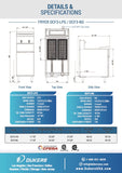 Dukers DCF3-NG Natural Gas Fryer with 3 Tube Burners