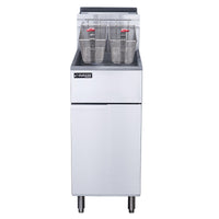 Dukers DCF3-NG Natural Gas Fryer with 3 Tube Burners
