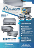 Dukers DCGMA36 36 in. W Griddle with 3 Burners