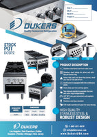 Dukers DCSP2 Stock Pot Range