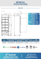 DSM-15R Commercial Single Glass Swing Door Merchandiser Refrigerator