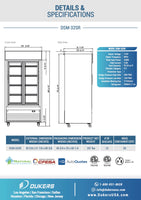 DSM-32SR Commercial Glass Sliding 2-Door Merchandiser Refrigerator