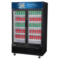 DSM-33R Commercial Glass Swing 2-Door Merchandiser Refrigerator