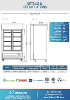 DSM-40SR Commercial Glass Sliding 2-Door Merchandiser Refrigerator in Black