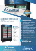 DSM-48R Commercial Glass Swing 2-Door Merchandiser Refrigerator in Black