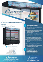 DSM-68SR Commercial Glass Sliding 3-Door Merchandiser Refrigerator