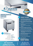 DUC29F Single Door Under-counter Freezer in Stainless Steel