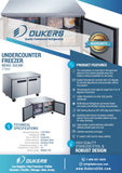 DUC48F 2-Door Under-counter Freezer in Stainless Steel