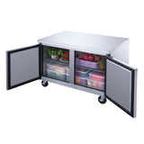 DUC48F 2-Door Under-counter Freezer in Stainless Steel