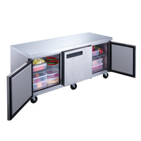 DUC72F 3-Door Under-counter Commercial Freezer in Stainless Steel