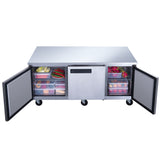 DUC72F 3-Door Under-counter Commercial Freezer in Stainless Steel