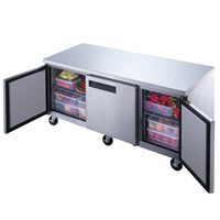 DUC72R 3-Door Under-counter Commercial Refrigerator in Stainless Steel