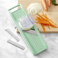 Japanese Mandoline Slicer w/ (3) Slice Settings - 12 1/4" x 3 1/2", Green