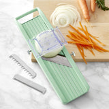 Japanese Mandoline Slicer w/ (3) Slice Settings - 12 1/4" x 3 1/2", Green