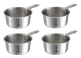 2 qt Stainless Steel Saucepan w/ Solid Stainless Steel Riveted Handle / Pack of 4